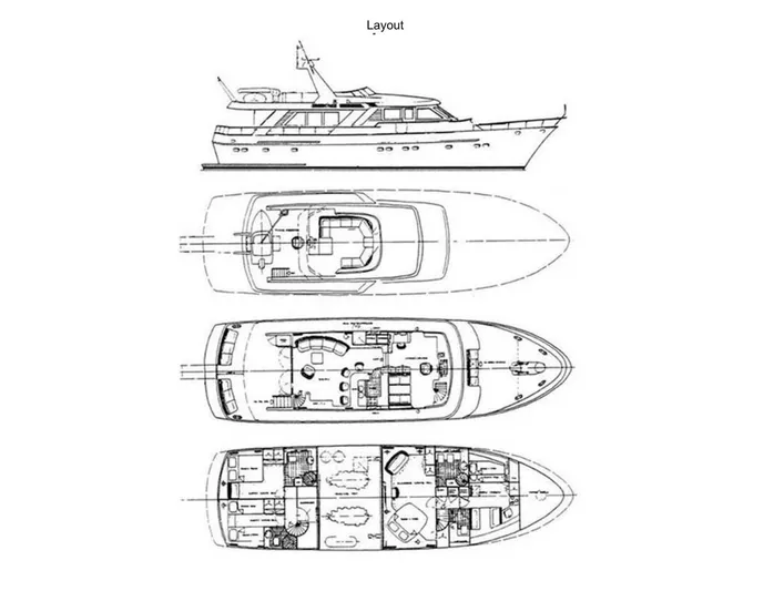 Seaeo Yacht Photos Pics Blueprint of 1985 Lowland 68 Neth Ships yacht, showing detailed layout and design.