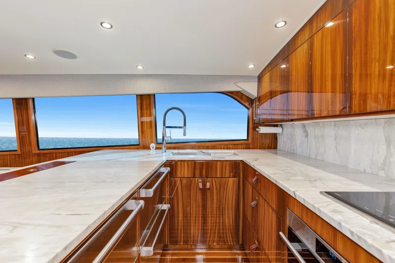 Partnership Yacht Photos Pics 2001 65 Viking Convertible Enclosed Bridge Partnership Galley