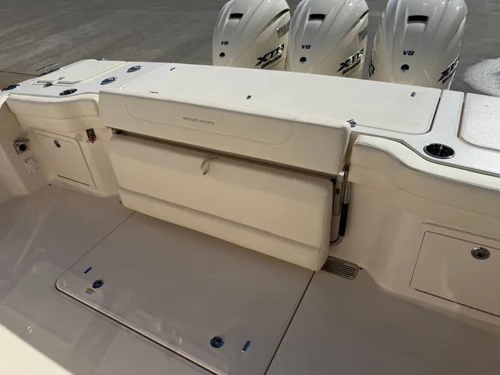  Yacht Photos Pics 2026 Grady-White Canyon 386 boat with powerful outboard engines.