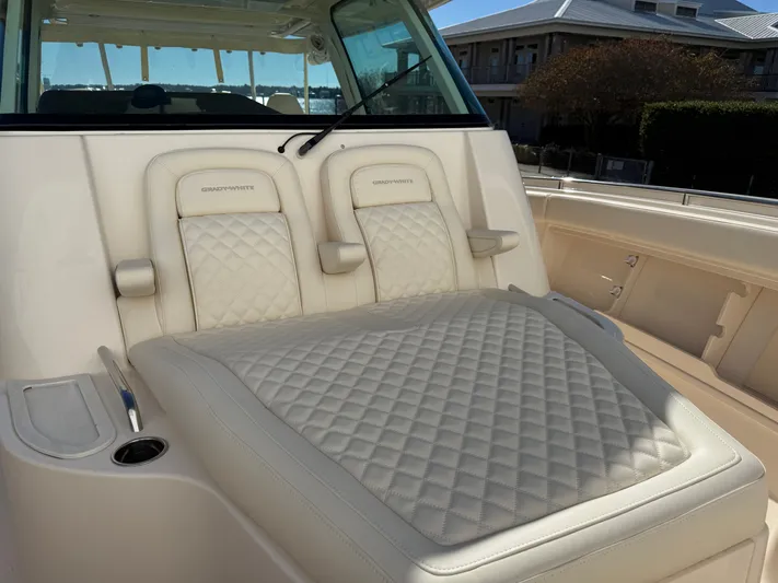  Yacht Photos Pics Luxurious seating on Grady-White Canyon 386 boat, 2026 model.