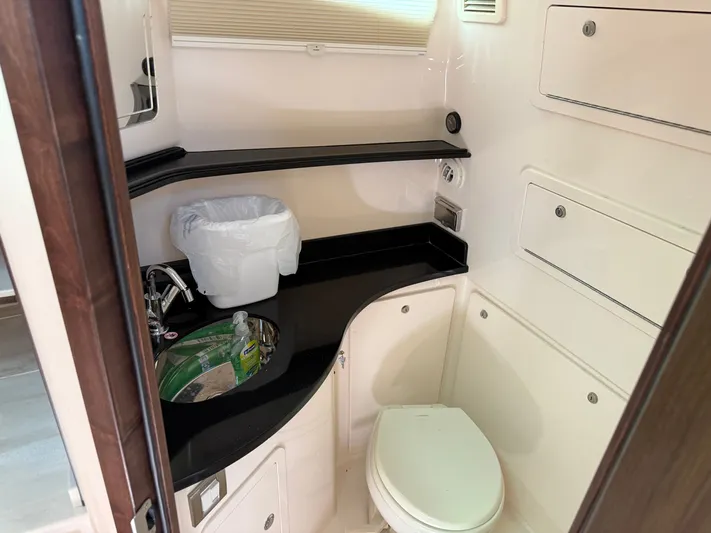  Yacht Photos Pics Interior of 2026 Grady-White Canyon 386 yacht, bathroom view.