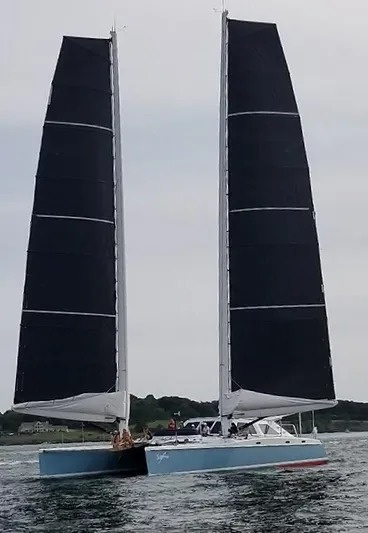 Saphira Yacht Photos Pics Sailing catamaran Chris White Atlantic 70 "SAPHIRA" on the water, 2018 model.