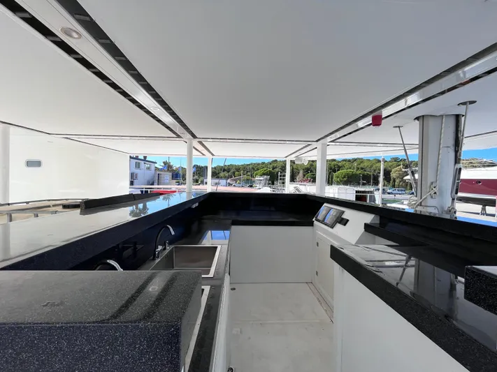  Yacht Photos Pics Modern outdoor kitchen on Catana Taino 21 Day Charter yacht, 2025 model.