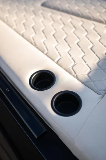 Maxim Yachts | Max43 Comfort Yacht Photos Pics Luxurious seating with cup holders on 2025 Maxim Yachts 43.