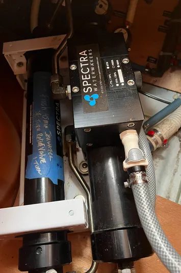 Pacifico Yacht Photos Pics Spectra watermaker system in a 2005 Beneteau First 44.7 yacht.