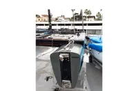 Sleek 2012 GC 32 sailboat docked, showcasing modern design and rigging.