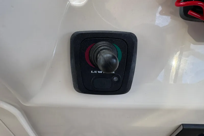 Texas Crewed Yacht Photos Pics Control panel on 2024 Grady-White Freedom 335 boat, featuring joystick and buttons.