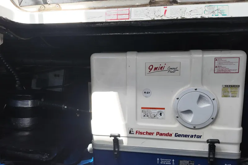  Yacht Photos Pics Fischer Panda generator in 2007 Cranchi Atlantique 40 yacht engine room.