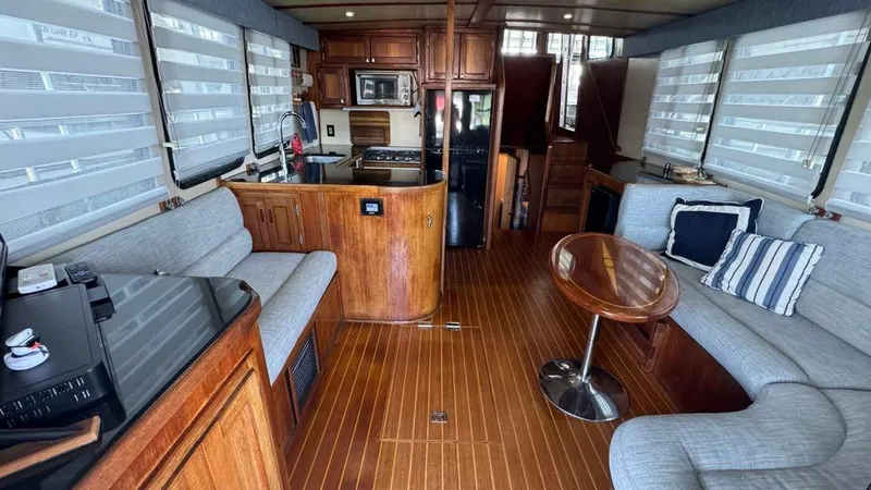 New Bearings Yacht Photos Pics 2000 Nordic Tug 42 Salon looking forward