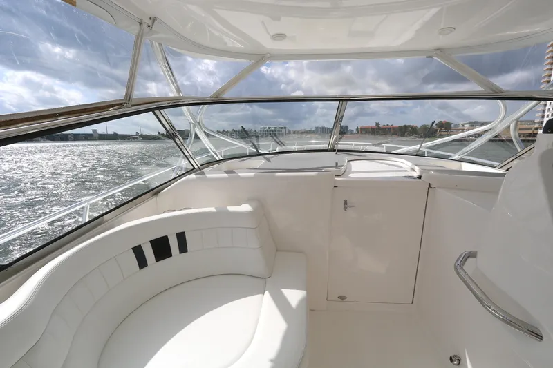  Yacht Photos Pics 2012 Intrepid 475 Sport Yacht interior with panoramic water view.