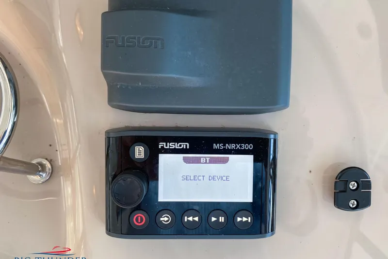  Yacht Photos Pics Fusion MS-NRX300 audio control panel on 2007 Sea Ray 52 Sundancer yacht.