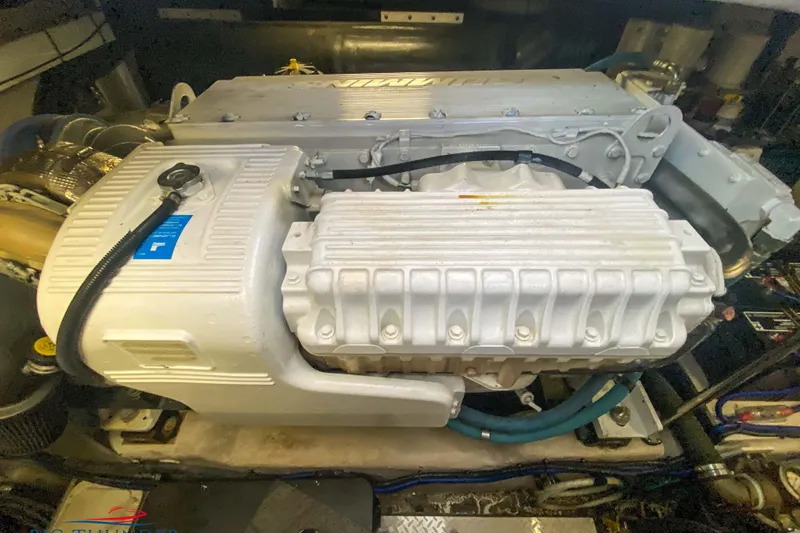  Yacht Photos Pics Engine compartment of a 2007 Sea Ray 52 Sundancer yacht.