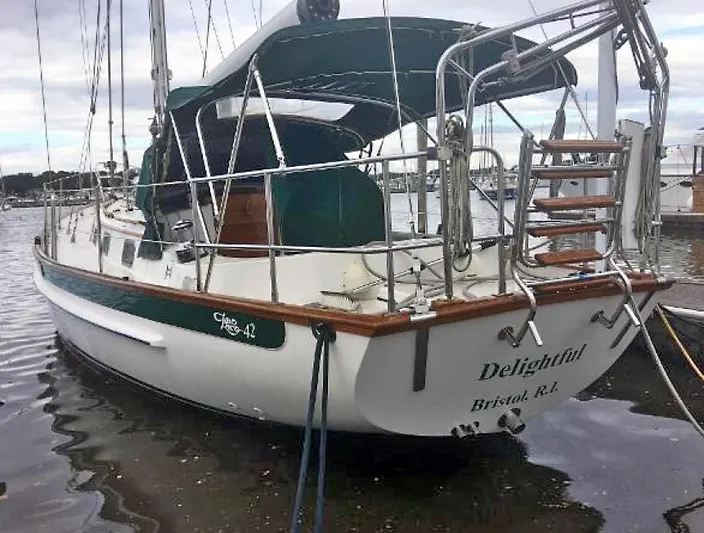 Elation Yacht Photos Pics Cabo Rico 42 Cutter 2005 docked in Bristol, R.I.