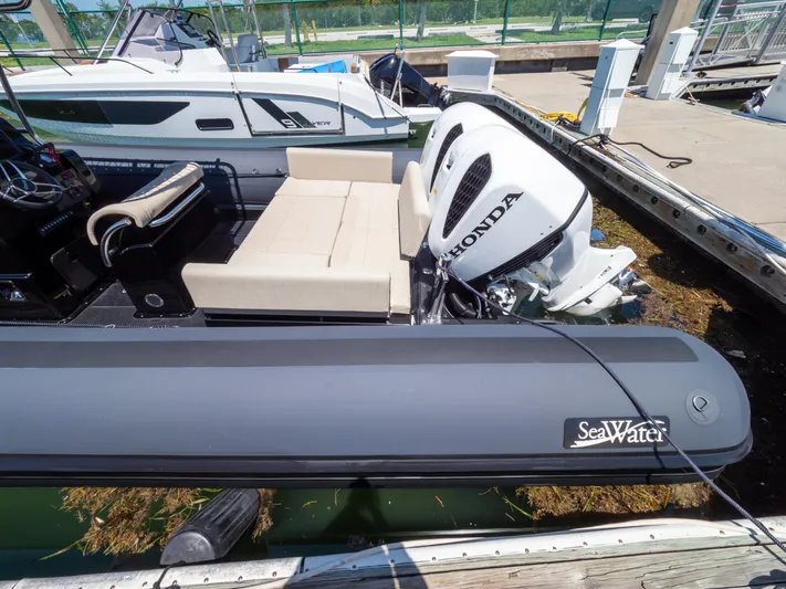  Yacht Photos Pics 2023 Sea Water PHANTOM 280 boat with Honda engine docked at marina.