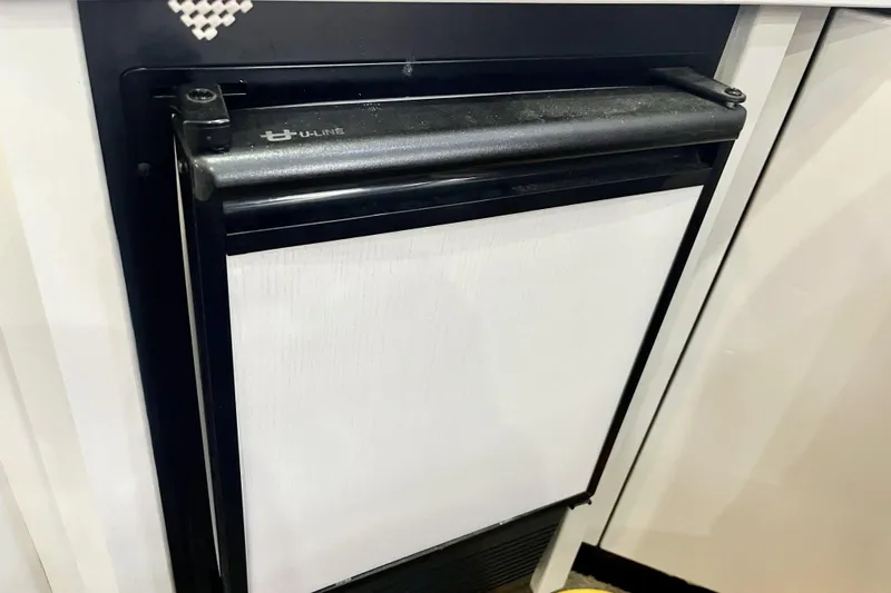 Yacht Photos Pics U-Line refrigerator door on a 1996 Bayliner 3988 Motoryacht.