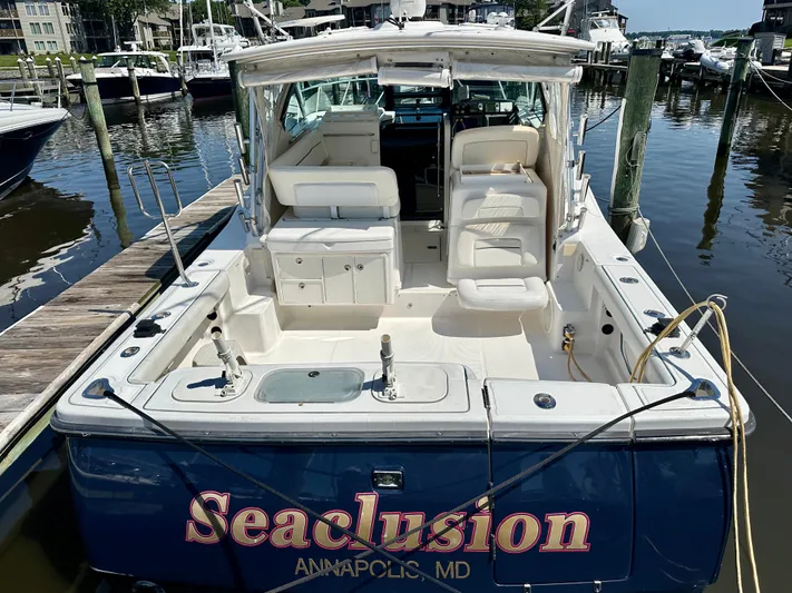  Yacht Photos Pics 2005 Tiara Yachts 3600 Open docked, rear view, Annapolis, MD.