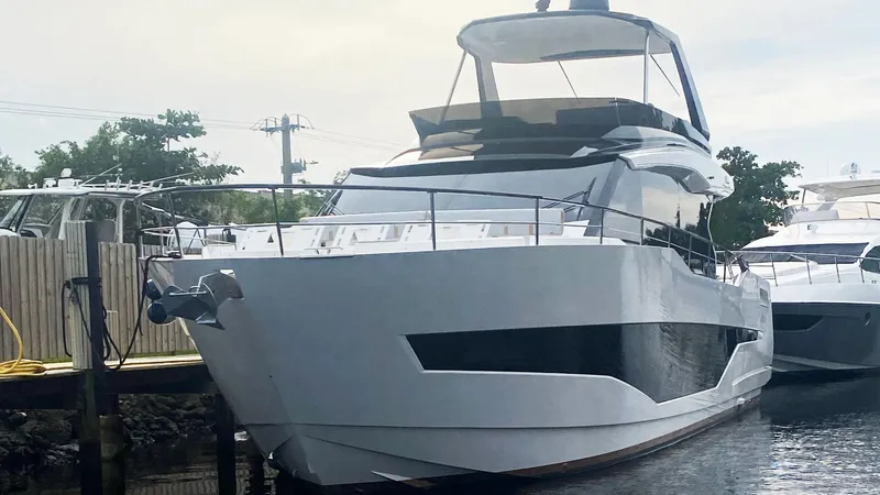  Yacht Photos Pics 2024 Astondoa AS5 luxury yacht docked at marina.