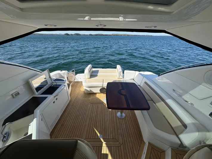 Costas Yacht Photos Pics Luxurious 2015 Sea Ray 540 Sundancer yacht interior with ocean view and elegant seating.