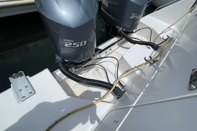  Yacht Photos Pics 2003 Grady-White Express 330 boat with dual Yamaha 250 outboard engines.