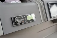 Control panel on Nimbus C11 boat dashboard, 2021 model.