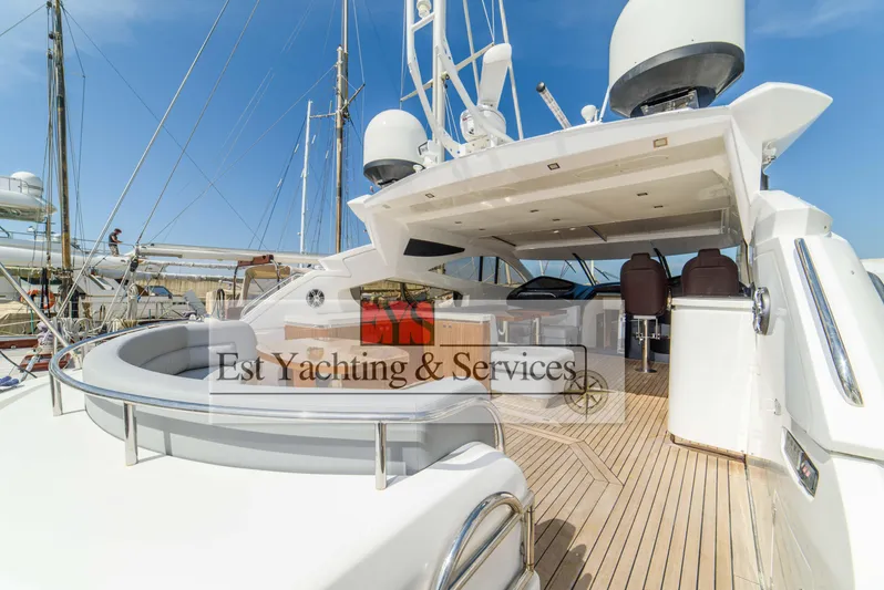  Yacht Photos Pics Sunseeker Predator 68 yacht, 2004 model, featuring spacious deck and modern amenities.