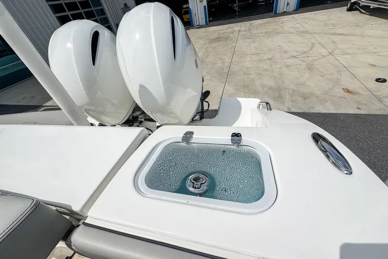  Yacht Photos Pics 2023 Pursuit DC 266 Dual Console boat with twin engines and livewell.