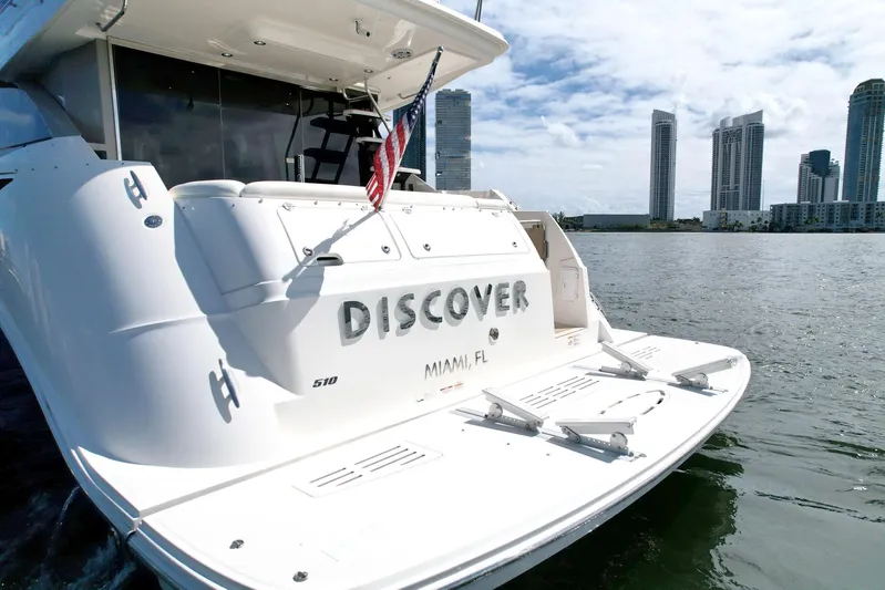 Discover Yacht Photos Pics Sea Ray 510 Fly 2015 yacht "Discover" docked in Miami waters.