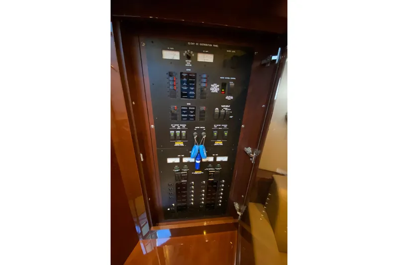  Yacht Photos Pics Electrical control panel on a 2012 Sea Ray 610 Sundancer yacht.