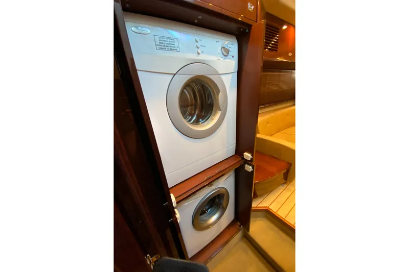  Yacht Photos Pics Laundry appliances inside 2012 Sea Ray 610 Sundancer yacht interior.