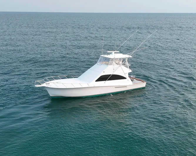 Wrangler Yacht Photos Pics 2008 Ocean Yachts 54 Super Sport cruising on open sea.