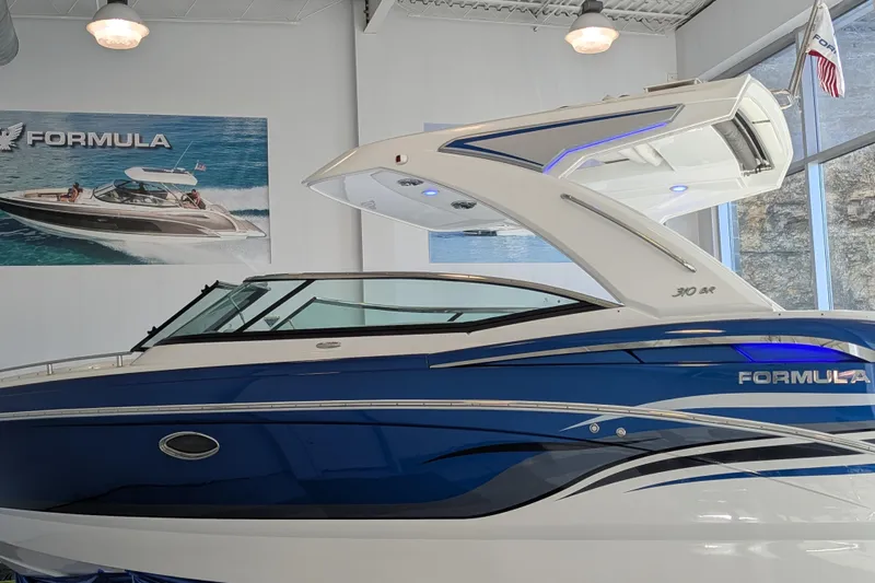 310 Bow Rider Yacht Photos Pics 2025 Formula 310 Bowrider I/O boat in showroom.