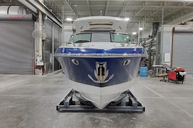 310 Bow Rider Yacht Photos Pics 2025 Formula 310 Bowrider I/O in a workshop.