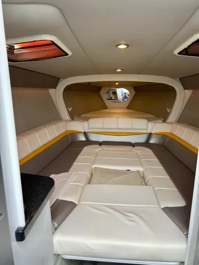  Yacht Photos Pics Interior of 2008 Formula 353 FASTech boat with luxurious seating and modern design.