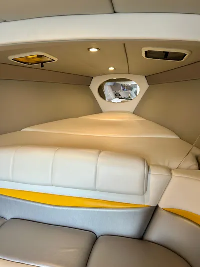  Yacht Photos Pics Interior of 2008 Formula 353 FASTech boat, featuring plush seating and modern design.