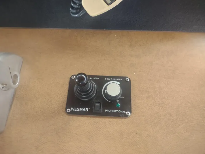  Yacht Photos Pics Wesmar bow thruster control panel on 1988 Hatteras 60 Motor Yacht.