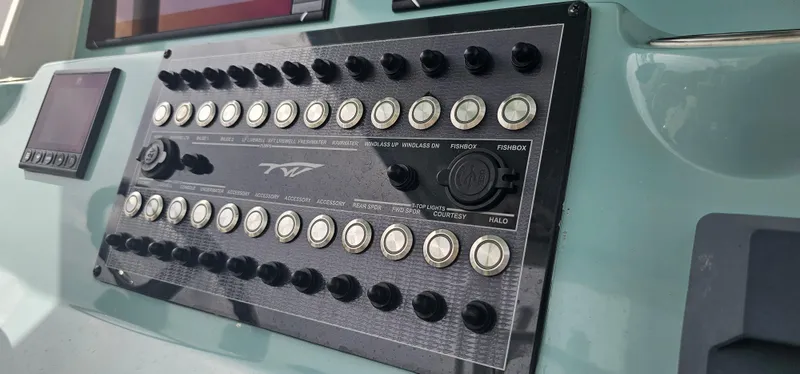  Yacht Photos Pics Control panel of 2022 Tidewater 320 CC Adventure boat.