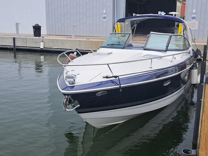  Yacht Photos Pics 2018 Formula 350 Sun Sport boat docked in marina.