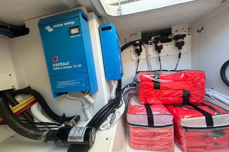  Yacht Photos Pics Electrical system and safety equipment in 2023 Tiara Yachts 38 LS boat.