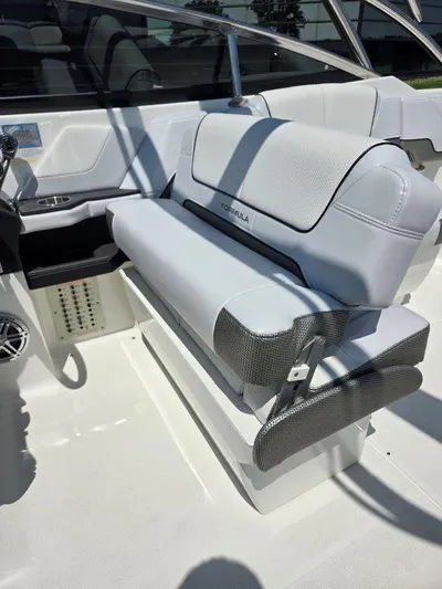  Yacht Photos Pics 2016 Formula 290 Bowrider interior with sleek seating and modern design.