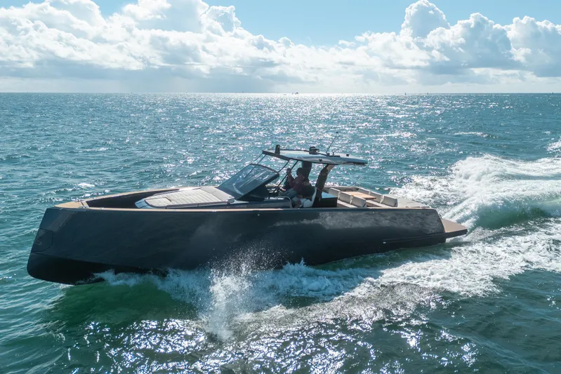 Morgan 1 Yacht Photos Pics 2023 Pardo Yachts 43 cruising on open sea under clear skies.