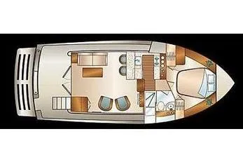 Perseus Yacht Photos Pics 2008 Mainship 34 Trawler Hardtop floor plan, featuring spacious interior layout.
