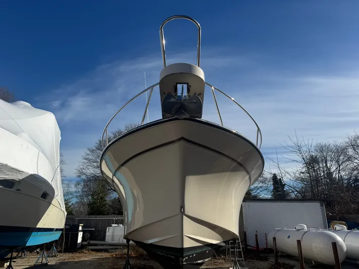  Yacht Photos Pics 2018 Grady-White Express 330 boat in dry dock.