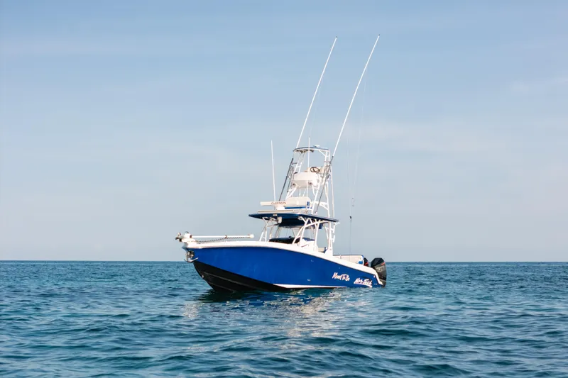  Yacht Photos Pics 2022 Nor-Tech 392 Super Fish boat on calm ocean waters.