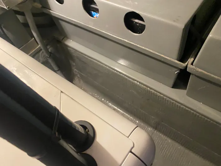  Yacht Photos Pics 1983 Hatteras 53 Motor Yacht interior, showcasing engine room details and components.