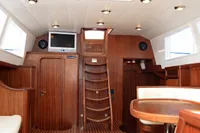 Luxurious interior of 2007 Motorsailer ВС-1800С with wood finish and modern amenities.