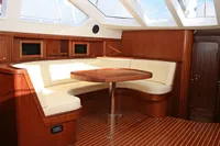 Luxurious 2007 Motorsailer ВС-1800С interior with wooden finish and plush seating.