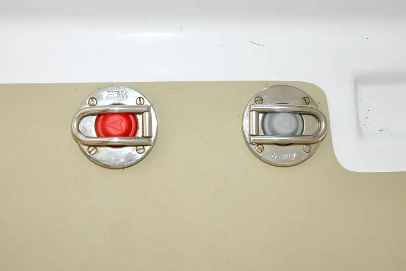 Night Train Yacht Photos Pics Stainless steel deck fittings on 1986 Hinckley Sou'wester 51 sailboat.