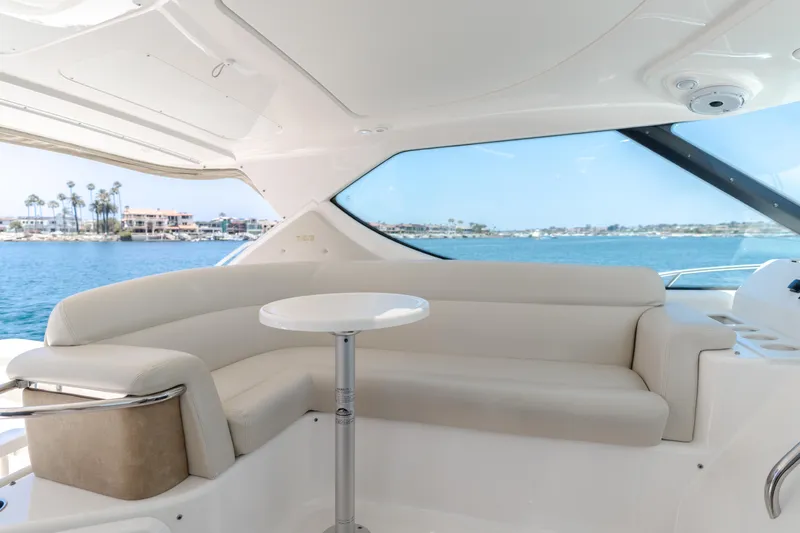 Worked The Plan Yacht Photos Pics Luxurious interior of 2009 Tiara Yachts 3900 Sovran with ocean view.