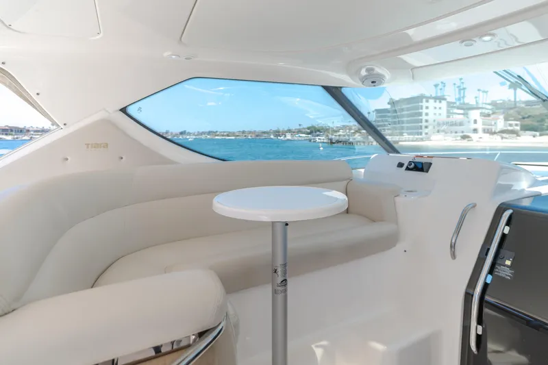 Worked The Plan Yacht Photos Pics Luxurious interior of 2009 Tiara Yachts 3900 Sovran with ocean view.