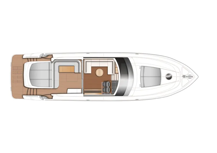  Yacht Photos Pics Manufacturer Provided Image: Princess V62-S Upper Deck Layout Plan